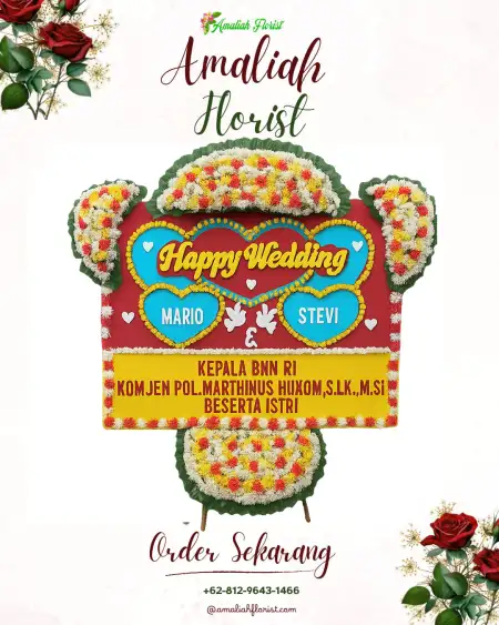 Papan Bunga Pernikahan Durian Rampak